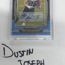 2021 PANINI PLAYBOOK CHRISTIAN McCAFFREY SIGNATURE - PLATINUM 07/25