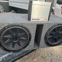 470$ Subwoofers Kickers Comp VR 12" with Amp Kicker KX 800.1