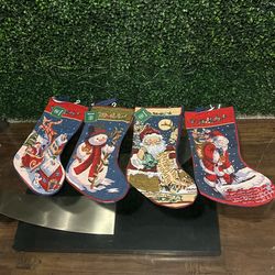 Christmas stocking handmade set of four