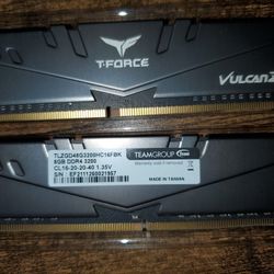 2x8gb Vulcan T-force Ram Sticks