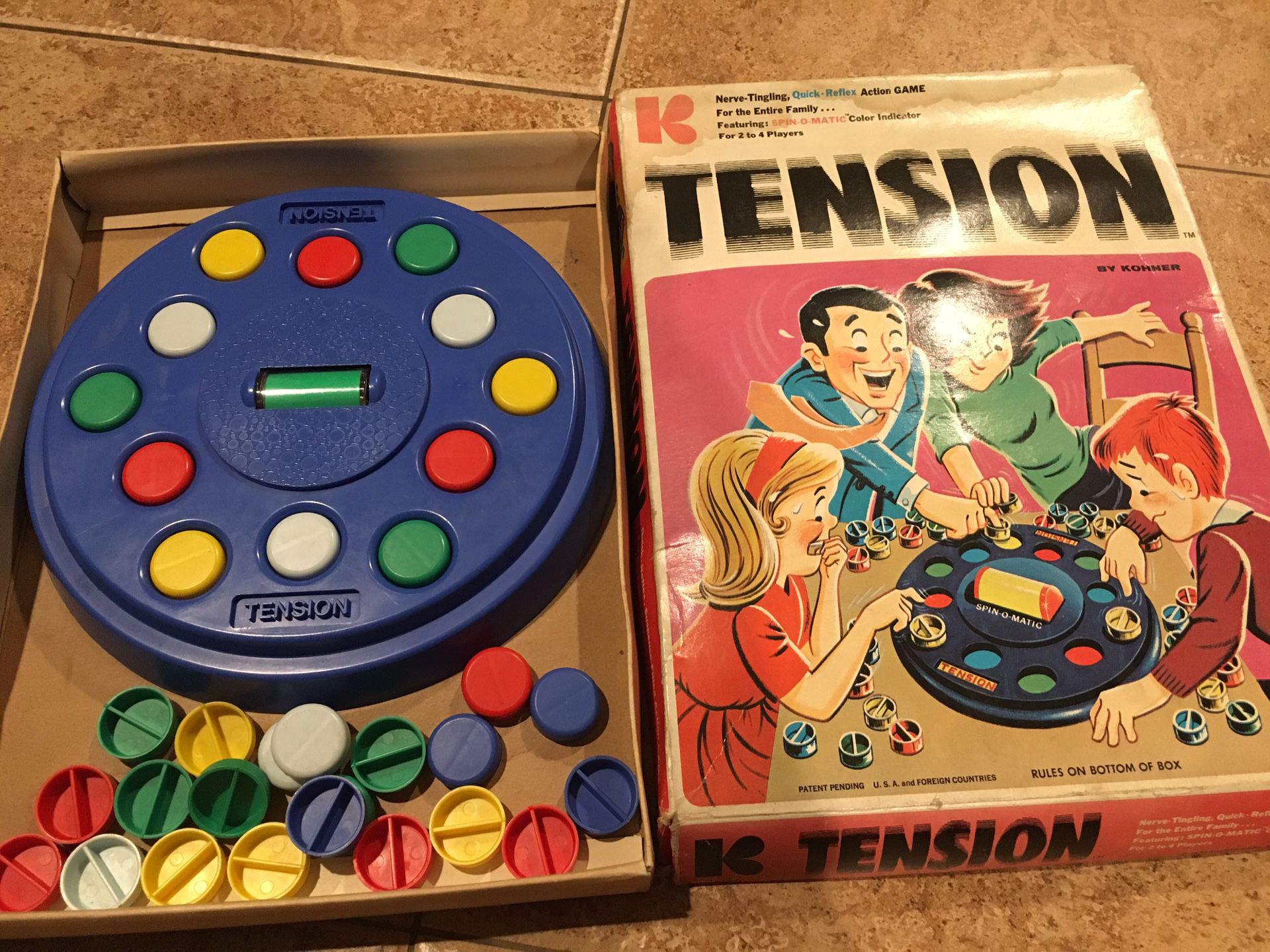 Vintage antique tension 1970s board game toy toys konher