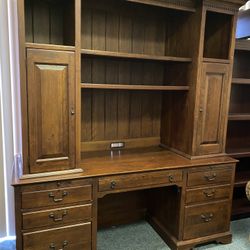 Desk Hutch Solid Wood Organizer 