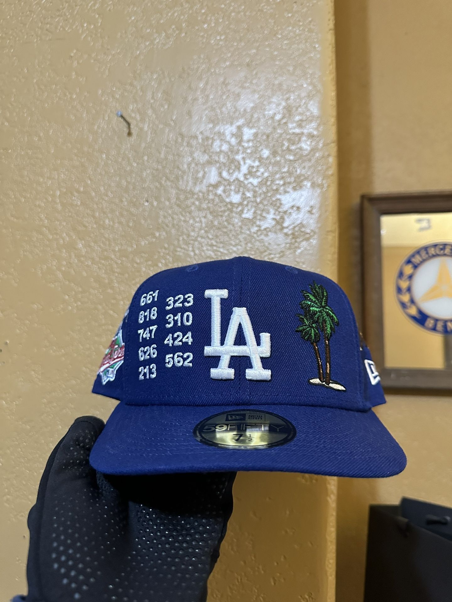 RARE New Era LA Dodgers Area Code Fitted Hat Cap