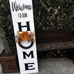 Wood Welcome Sign 