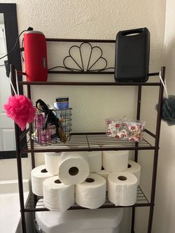 Over-the-Toilet 3-Tier Metal Storage Rack