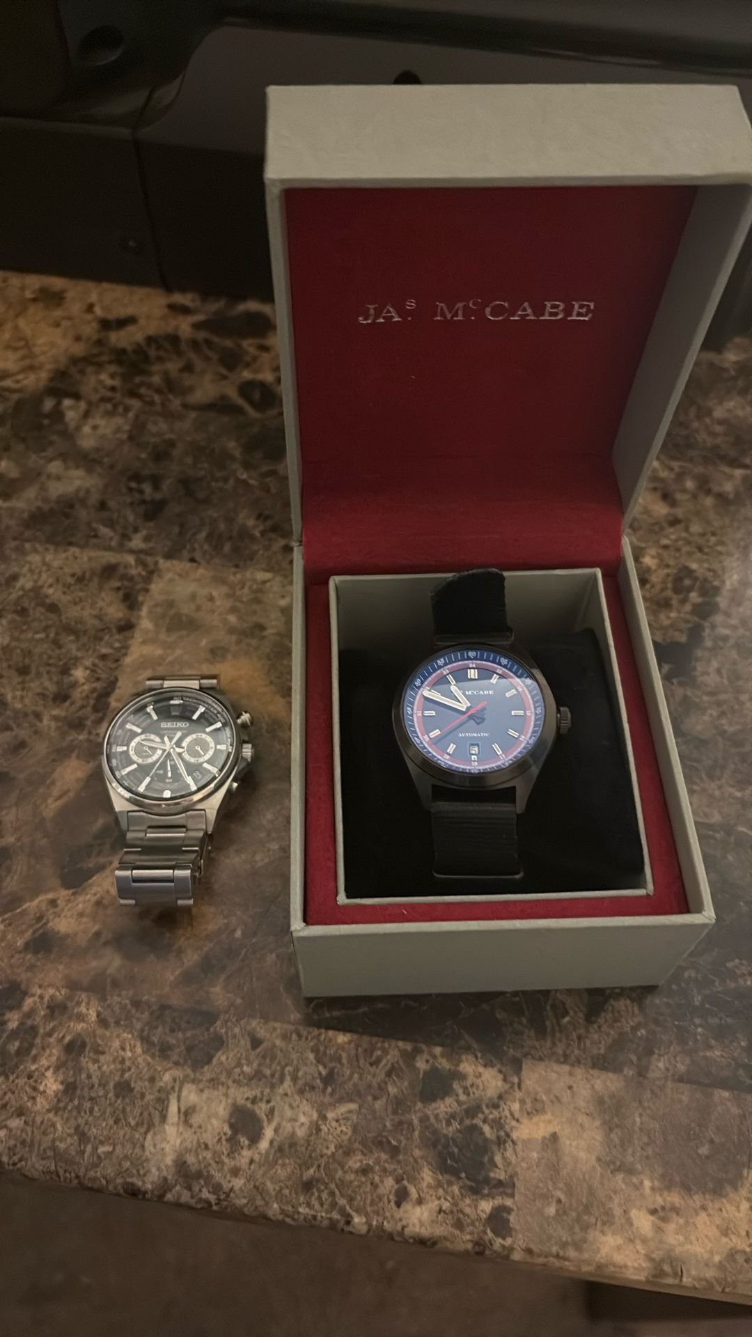 Seiko Chronograph & Jas McCabe Automatic Watch Bundle $75