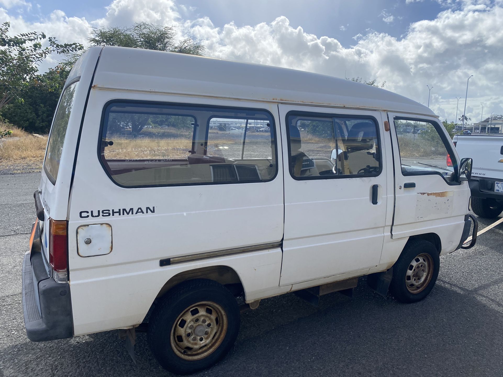 White Cushman Van and Truck Parts