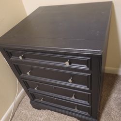 Black 3 Drawer with file cabinet 