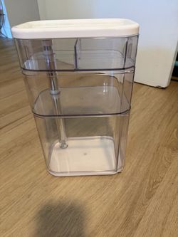 3-Tier Rotating Clear Plastic Storage Organizer.