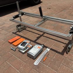 Alaskan Mill 36” (Portable Chainsaw Sawmill) Granville; 2 Wedges, 2 Chainsaw Blades, Bar And Chain Lubricant
