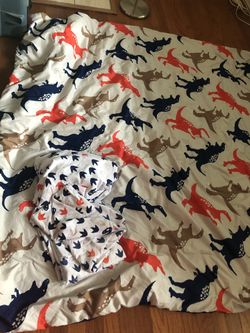 Comforter with dinosaurs