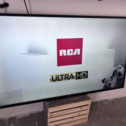 55” RCA Ultra HD Smart TV with the mount