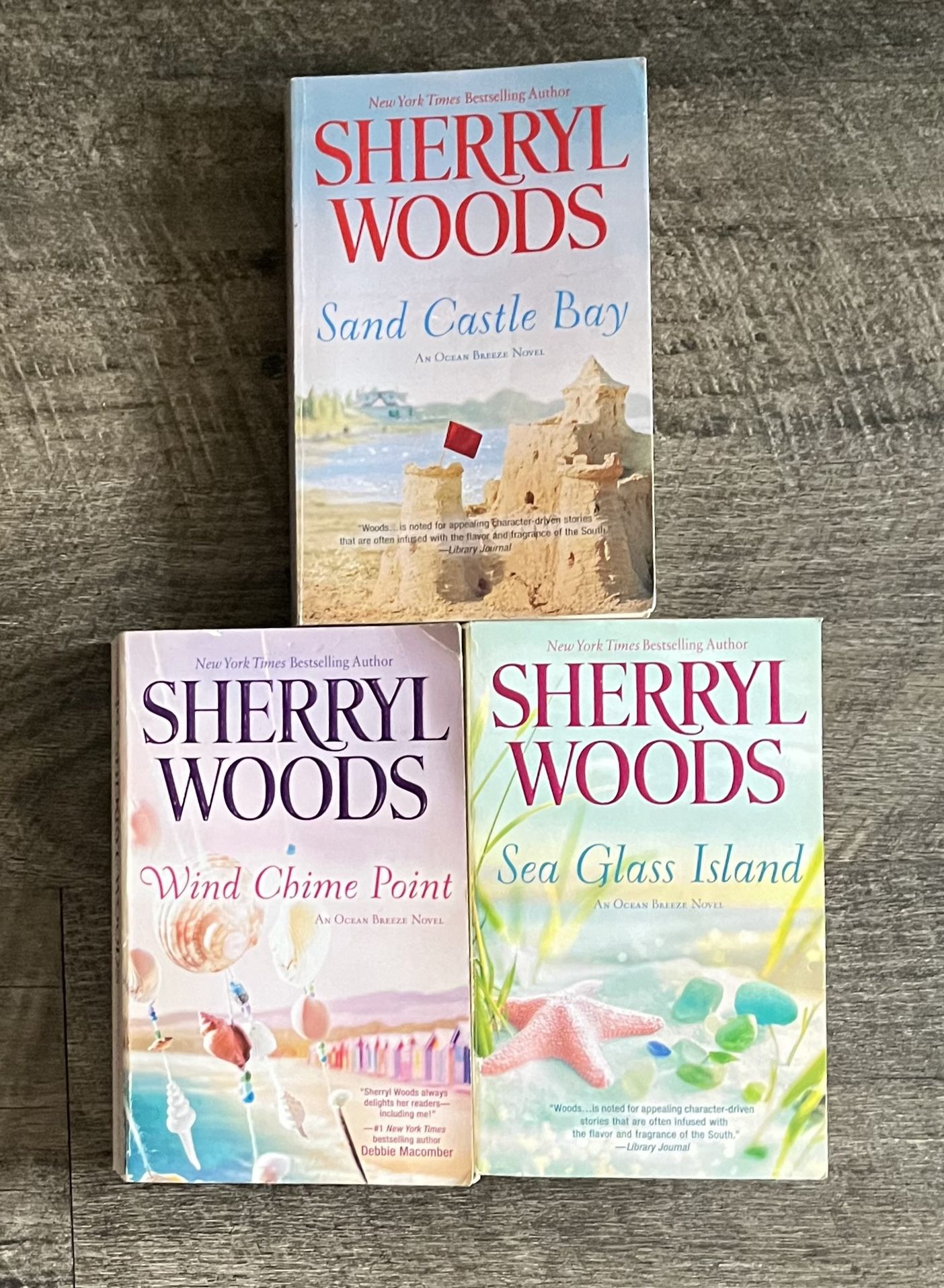 OCEAN BREEZE TRILOGY BY SHERRYL WOODS, Complete 3 BOOK SET