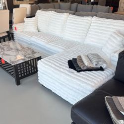 🛋️🔥2Pc Sectional Chaise Sofa 