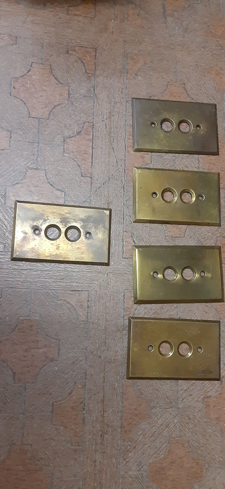 VINTAGE PUSH BUTTON SWITCH PLATE COVERS
