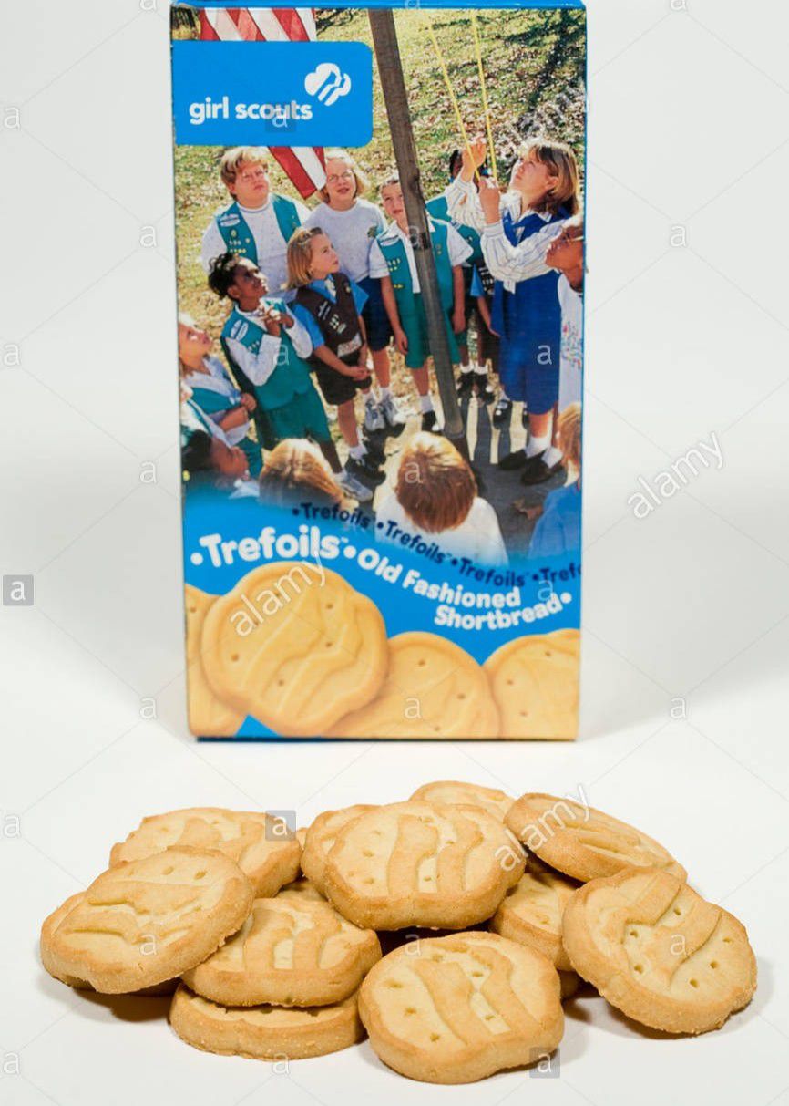 Girl scout cookies- shortbread / trefoils