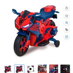 Spider-Man Electric Motorcycle Ride-On, Works