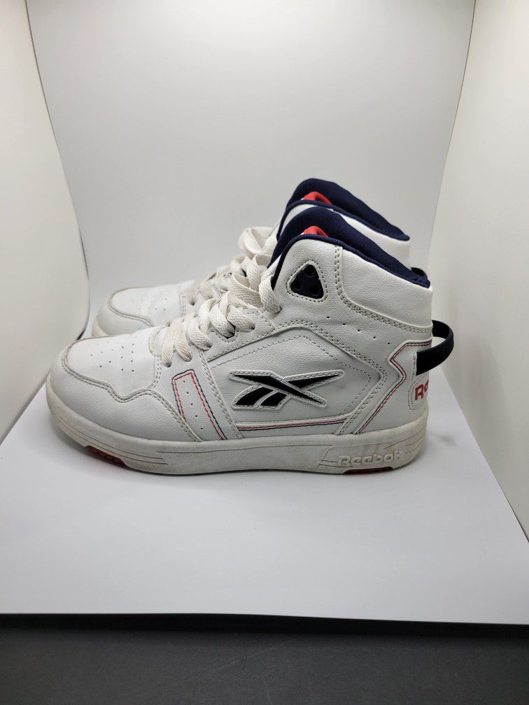 REEBOK Red White Blue Hi Top Sneakers Youth Size 3