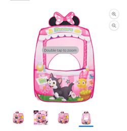 Disney Minnie Mouse Minnie Lemonade Stand Indoor/Outdoor Play Tent Playhouse for Kids Boys/Girls with Easy Pop Up Set, Ages 3+