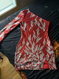 Prom dress Red And Gold XL