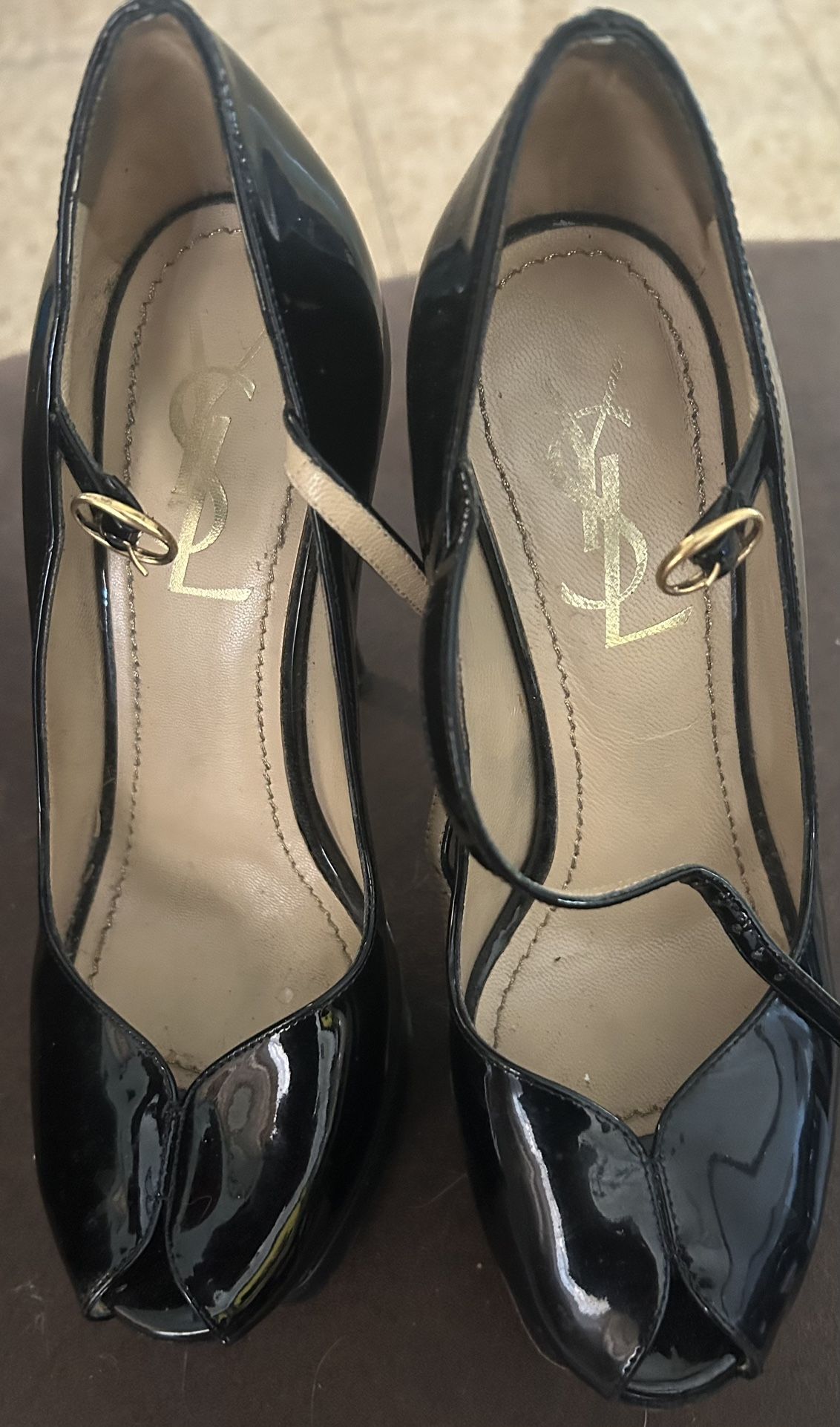 YSL Black Heels Size 5