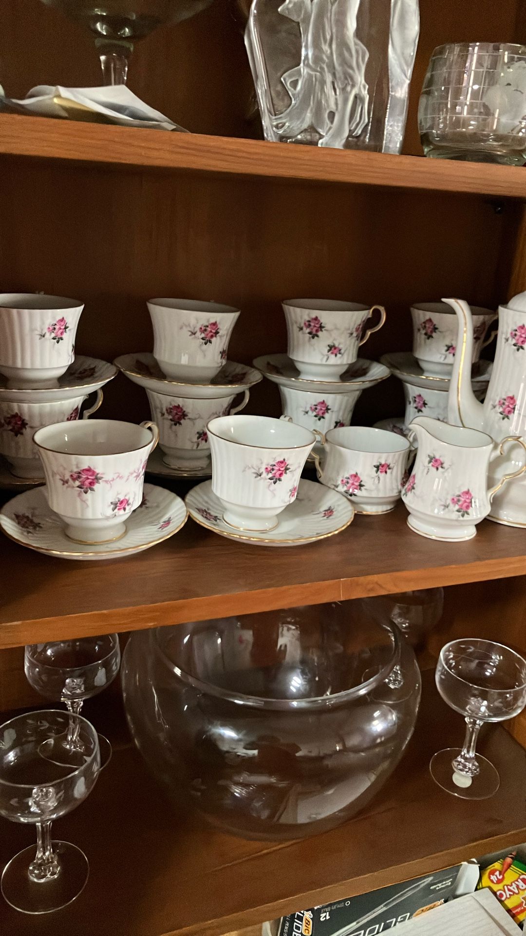 Vintage Princess House Hammersley First Bone China Tea Set - Windsor Rose