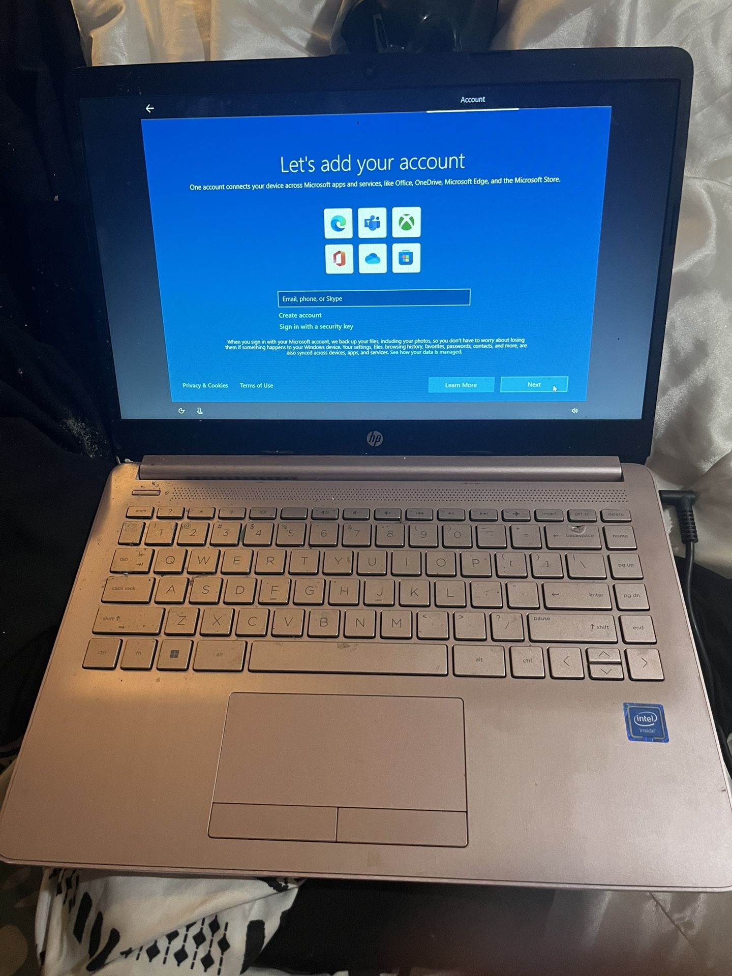 Pink (Rose Gold) Hp Laptop