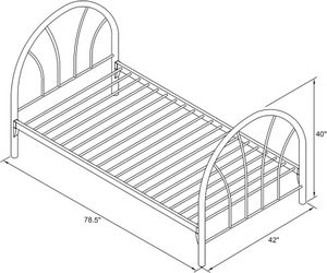 Metal Bed Frame Twin / Cama Metal Twin