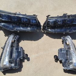 Prius Prime Front Headlights Foglights Bumper Cover Grille