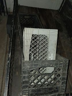 3 milk crates for 10.00
