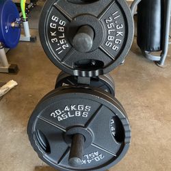 Brand New Olympic Weight Set With Weight Tree