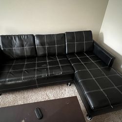 Chaise Sofa & Coffee table With Storage