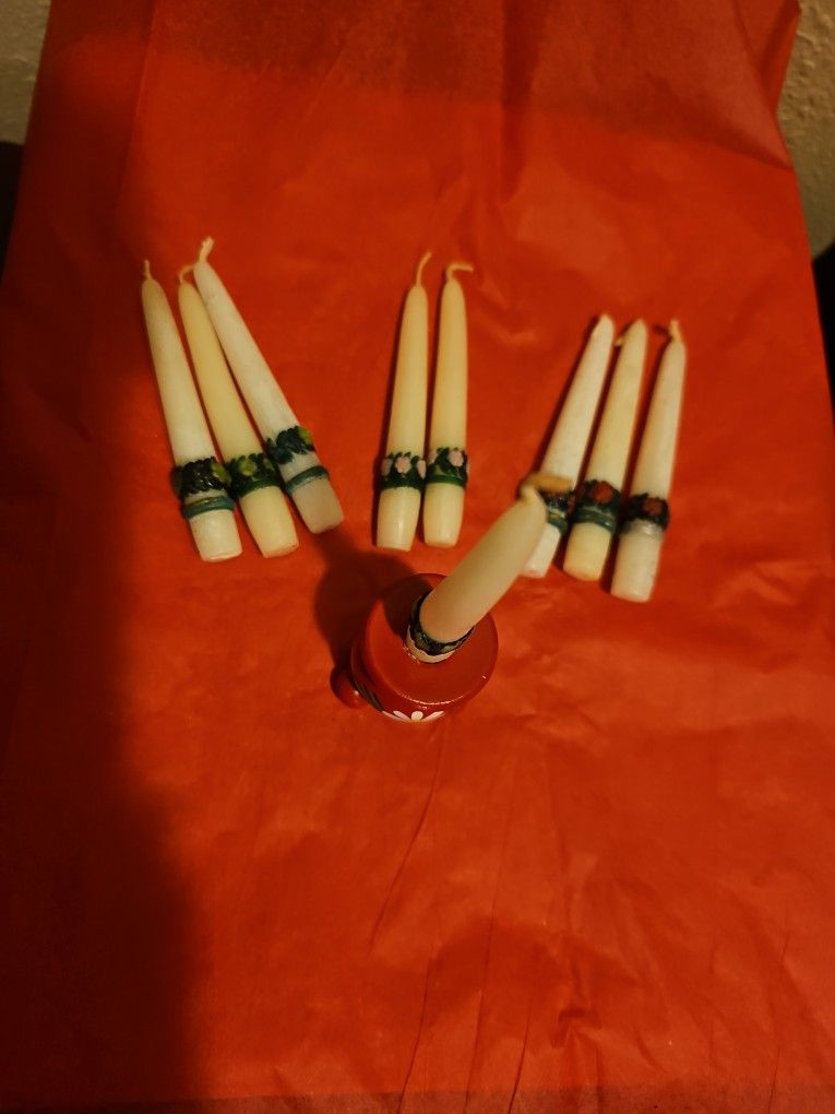ONLY $5! VINTAGE SWEDISH MINI CANDLES & HOLDER