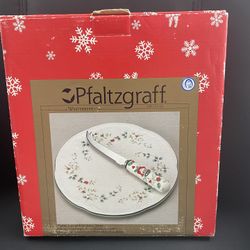 Pfaltzgraff Winterberry Cheese Tray With Sculpted Slicer