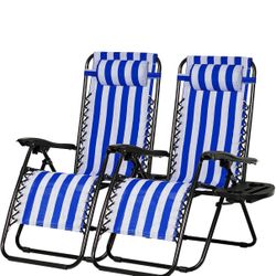 Nazhura Set of 2 Relaxing Recliners Patio Chairs 