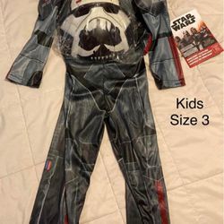 DISNEY STORE Star Wars WRECKER KIDS COSTUME w/ Mask (Size 3) NWT 