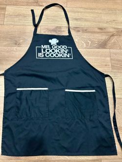 Black 'Mr. Good Lookin' Is Cookin'' Chef Apron