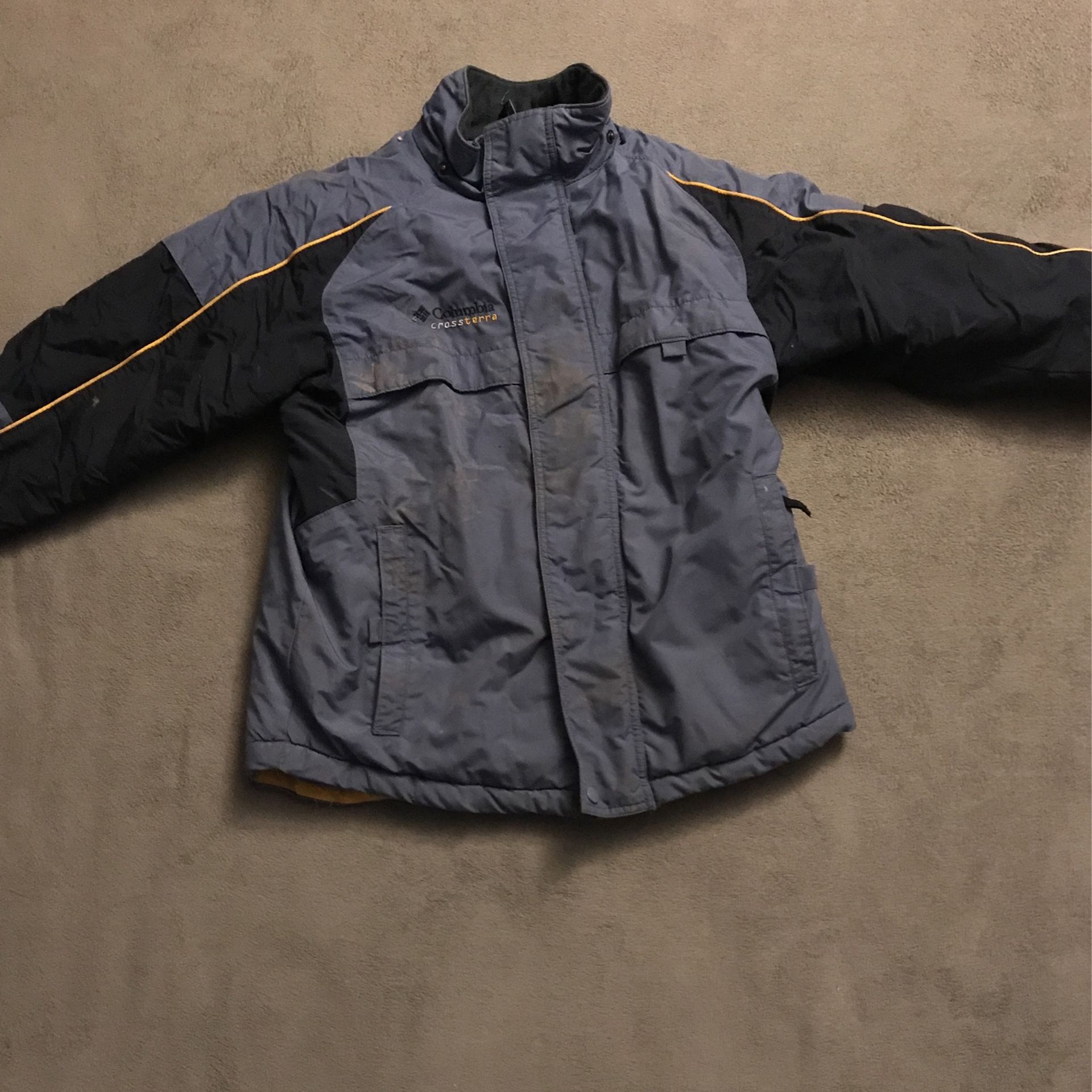 Columbia Blue And Yellow Winter Coat (size 14/16)