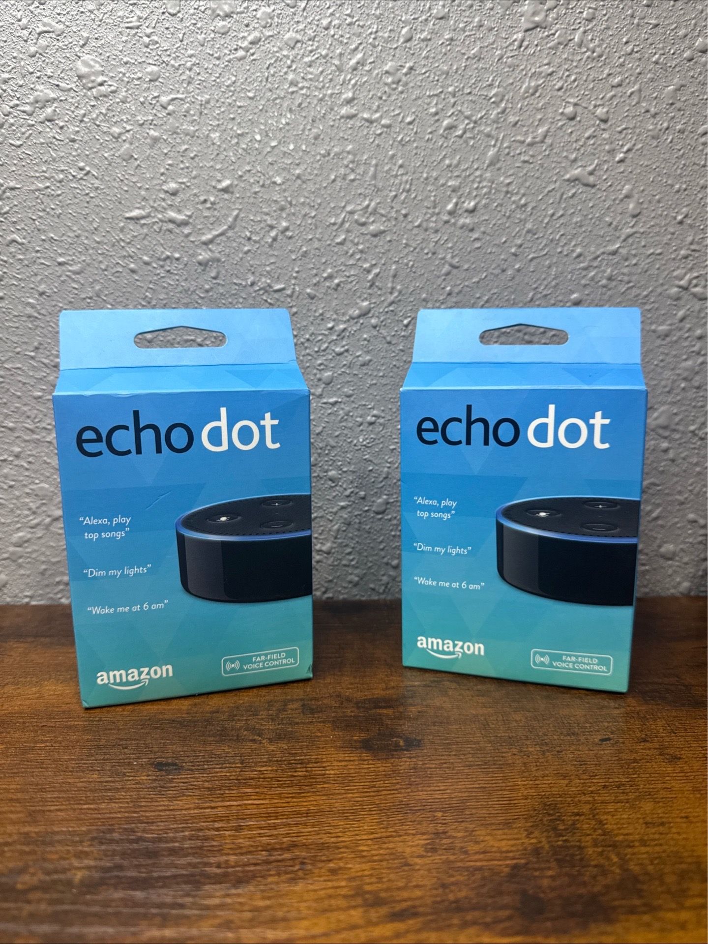 2 Amazon Echo Dot (2nd Generation) Smart Speaker - Black - New / Open