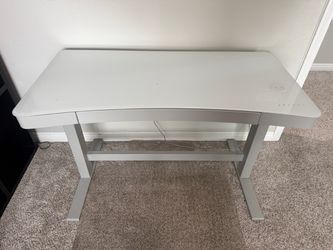 Costco Electric Standing Desk with Glass Top, Drawer & Wireless Charging