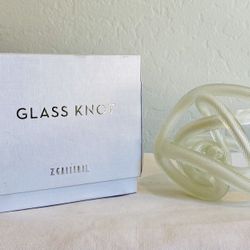 Z Galleries White Glass Knot Decor