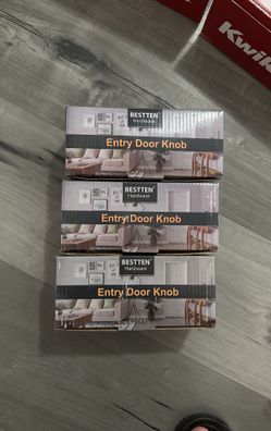 Cove Satin Nickel Keyed Entry Door Knob featuring SmartKey Security and Microban Technology