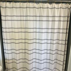 Threshold Midcentury Shower Curtain with loops