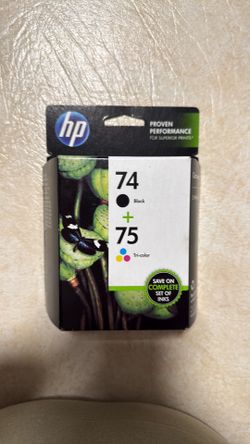 Sealed Genuine HP 74 & 75 Ink Combo Pack - Exp. 2015