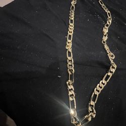 24kt Ion Bonded Gold Figaro Necklace ….new