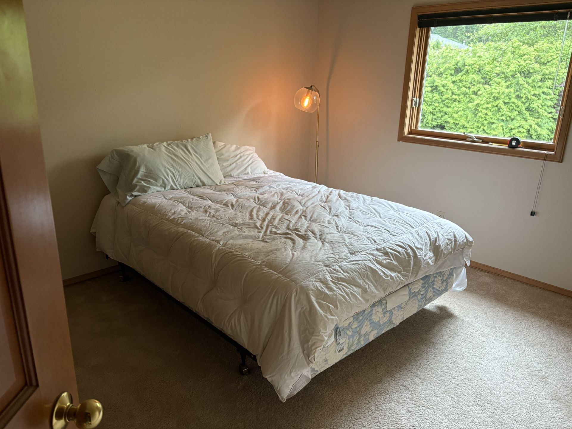 Queen Sized Box Spring, Mattress, And Frame