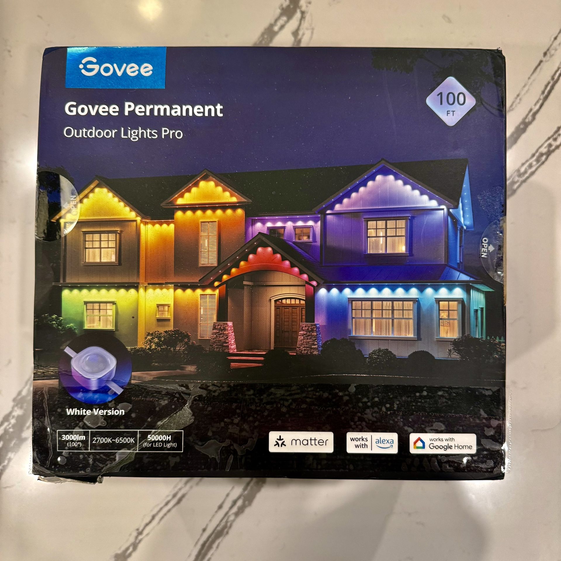 🌟 Govee Permanent Outdoor Lights Pro – 100ft (Unopened, Brand New) OBO