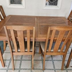 Solid Wood Table & Chairs