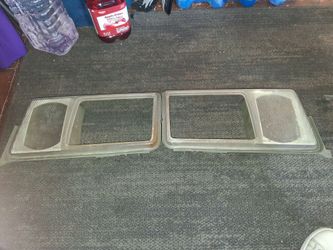 Vintage Car Headlight Lens Covers Pair