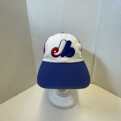 VINTAGE Montreal Expos '47 Brand Cooperstown Collection STRAPBACK Hat Cap OSFA